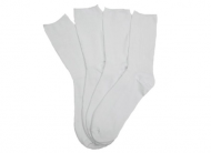 Zdravotní  bambusové ponožky ZW220A - (BÍLÉ) 6 párů - vel. 35-38